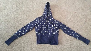 Pepe Jeans London S Hoodie Sweatshirt Jacket Dark Blue Gold Zip up New w/ Tags - Picture 1 of 10