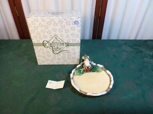 Fitz & Floyd Charming Tails Holly Day Dreams Mouse Design Cookie Plate-93/508 - Picture 1 of 10