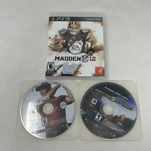 Madden NFL 12, Tiger Woods PGA Tour 08, and Motorstorm - PS3 PlayStation 3 Games - Picture 1 of 9