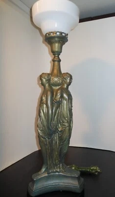 One of a kind exclusive lamp, unusual sculpture in the style of art nouveau (39) - Image 1 of 4
