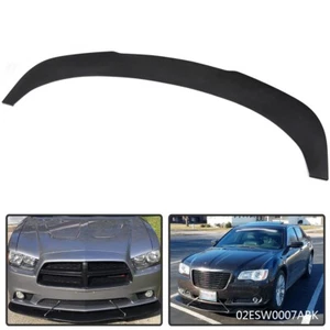 Universal Front Bumper Valance Lip Splitter Chin Spoiler V2 Style PP Black - Picture 1 of 12