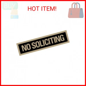 NO SOLICITING Self-Stick Sign, 2 x 8 Inches, Black and Go - Picture 1 of 1