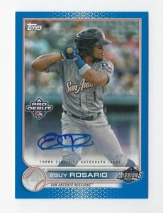 2022 Topps Pro Debut #PD-7 Eguy Rosario Auto Azul Paralelo #'d 081/150 ~ Padres - Imagen 1 de 2