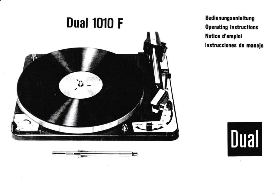 Bedienungsanleitung-Operating Instructions für Dual 1010 F - Bild 1 von 1
