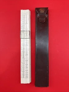Teledyne Post Versalog II Rechenschieber braun Leder Tragetasche Japan B - Bild 1 von 8