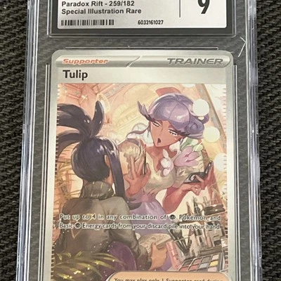POKEMON Tulip 259/182 Sv04: Paradox Rift Holo CGC 9 - Image 1 of 3