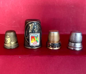 OLD THIMBLES MADE SPAIN DEDALES VINTAGE (4 item) - Picture 1 of 17