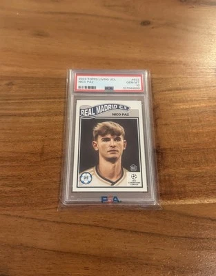 Nico Paz 2023 Topps Living UCL #633 Rookie RC PR /1,132 PSA 10 Gem Mint Pop 3!! - Image 1 of 2