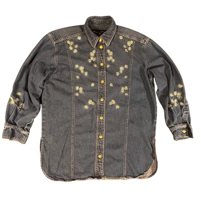 Chaqueta de mezclilla deportiva Escada para mujer S azul flor cambray de colección Foto 1 de 4