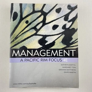 Management: A Pacific Rim Focus 4th Edition by Kathryn Bartol, Margaret Tein - Picture 1 of 14