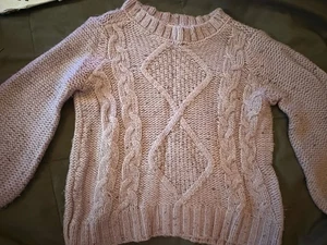 OshKosh B'gosh Kids Girl's Cable Knit Sweater Size 4Light Purple, CB37 - Picture 1 of 7