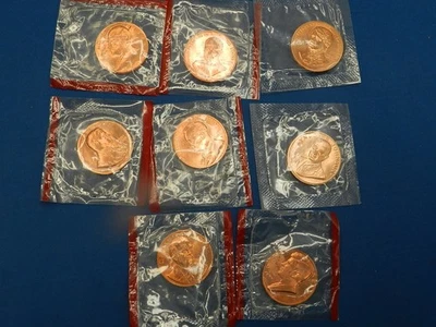 LOT OF 8..Uncirculated President,COPPER COMMERATIVE COINS.MINT CONDITION - Image 1 of 4