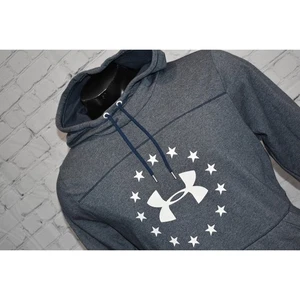Under Armour Hoodie Threadborne Mens Size XL Loose Blue ColdGear Polyester - Picture 1 of 6
