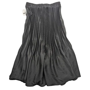 Ophelia Roe Pleated Skirt Women's Large Black Midi Maxi $38 - Picture 1 of 17