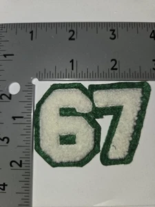 POLO RALPH LAUREN PATCHES BRANDNEU WEISS/GRÜN "67" PATCH - Bild 1 von 1