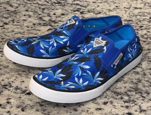 Columbia PFG Para Hombre Zapatos Sin Cordones Informales Azul Floral Talla 11 Excelente Estado - Imagen 1 de 3