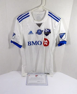 2018 Montreal Impact Rudy Camacho #4 Game Used Signed White Jersey 25 Patch M 3 - Image 1 of 4