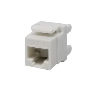 Lote de 10 Keystone Jack Cat5e White Network Ethernet 110 Punchdown 8P8C 180° - Imagen 1 de 5