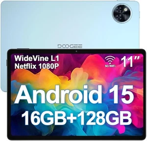 2025 DOOGEE U11 11 inch HD Tablet 16GB RAM+128GB ROM 8580mAh Android 15 Tablet - Picture 1 of 8