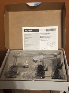 Moen T6708 Genta LX 1.2 GPM 2 Handle Widespread Bathroom Faucet - Matte Black - Picture 1 of 5