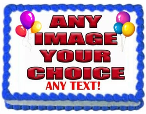 Design and Create your own Edible Cake Topper Party Edible Cake Image Decoration - Picture 1 of 1