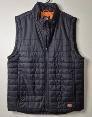 Timberland Pro Rain Repel Outerwear Puffer Vest Black Men's Size Medium Athletic - Image 1 of 4
