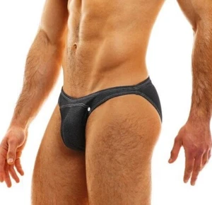 Modus Vivendi Low-Cut Briefs Jeans Ride Go Denim Viscose Briefs Charcoal 05012 1 - Picture 1 of 4