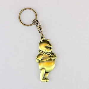 Winnie the Pooh (Disney) Large Brass Keychain - Picture 1 of 3
