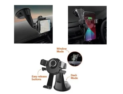 Phone Holder Stand for iPhone Samsung Dashboard Window Car AirVent Mount CYGNETT - Image 1 of 4