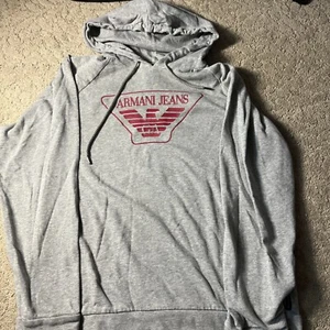 Armani Jeans Gray Hoodie Size L - Picture 1 of 5