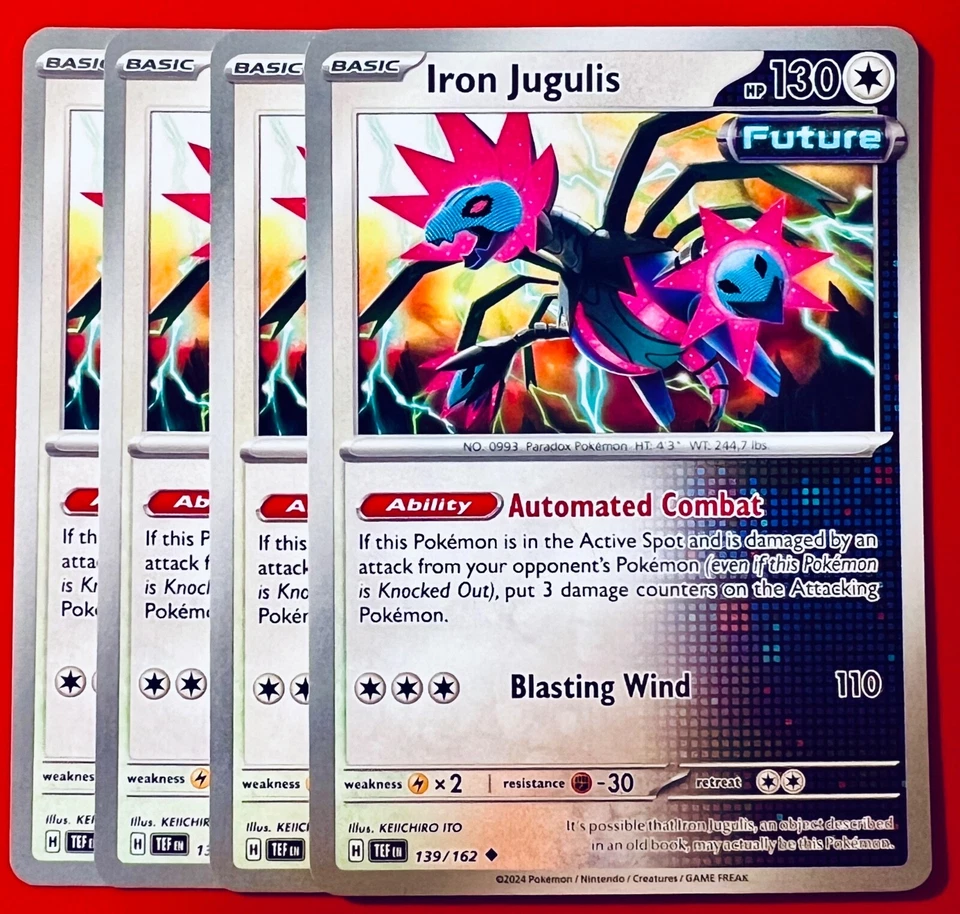 4x Iron Jugulis 139/162 Pokémon TCG Temporal Forces Playset NM Uncommon Future - Image 1 of 1