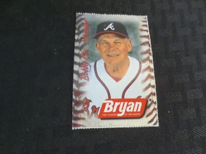 Bryan 2001 perforado Atlanta Braves Bobby Cox - Imagen 1 de 2
