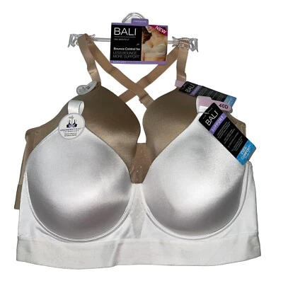 Bali Bra Underwire Bounce Control Wide Support Band Smoothing Cool Comfort 3456 - Image 1 of 4