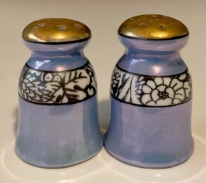 Vintage Lusterware Salt & Pepper Shakers Hand Painted Cherry Blossom MCM JAPAN - Picture 1 of 8