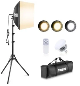 ✅ Torjim Photography 16'' x 16'' Pro Softbox Lighting Kit w/Remote & Carry Bag ✅ - Picture 1 of 2