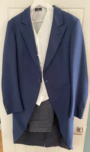 Morning Suit Tailcoat, Trousers, Waistcoat Set Vintage German Made 40L 33W x 33L - Picture 1 of 10