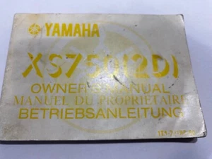 Genuine Yamaha XS750 (2D) 1977 Owners Manual Handbook 1T4-28199-80 - Picture 1 of 4