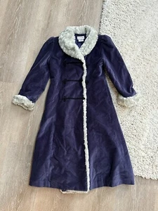 AMERICAN GIRL Dress like Your Doll Samantha's Holiday Purple Velvet Coat Size 8 - Picture 1 of 4
