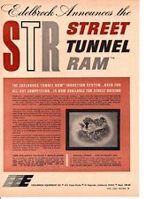 1969 EDELBROCK STREET TUNNEL RAM INDUCTION SYSTEM ~ ORIGINAL PRINT AD