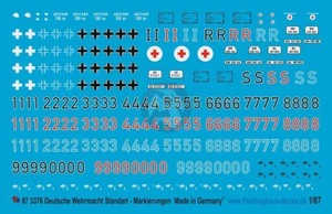 Peddinghaus 1/87 (HO) German Wehrmacht Vehicle Markings, Numbers, DAK WWII 3376 - Picture 1 of 1
