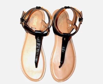 Sandalias de tanga para mujer Brash Zoden negras tostadas talla 12 M-13M Foto 1 de 4