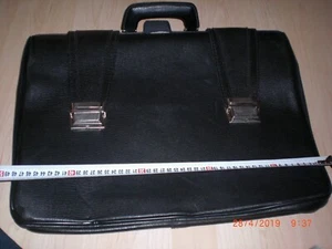 ddr aktentasche schwarz ostalgie leder lederimitat kunstleder top ostalgie - Bild 1 von 2