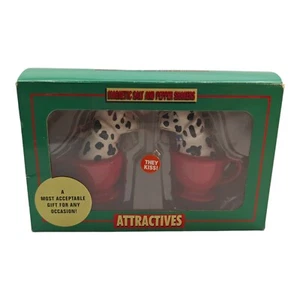 Kissing Dalmatians Dogs in Tea Cup Magnetic Salt and Pepper Shakers - Picture 1 of 8