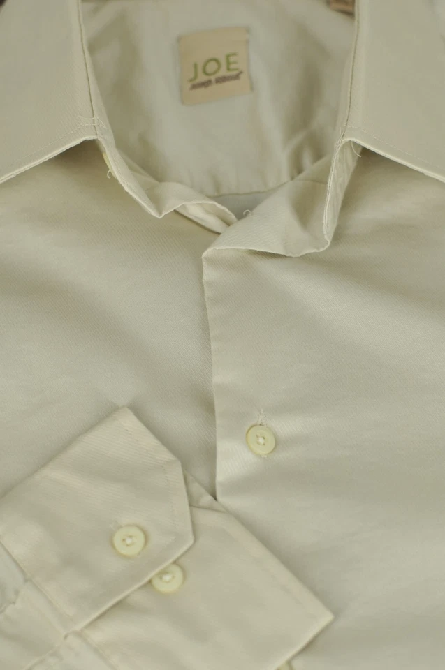 Camisa de vestir Joseph Abboud para hombre café sarga algodón elastano 15,5 x 32/33 Foto 1 de 4