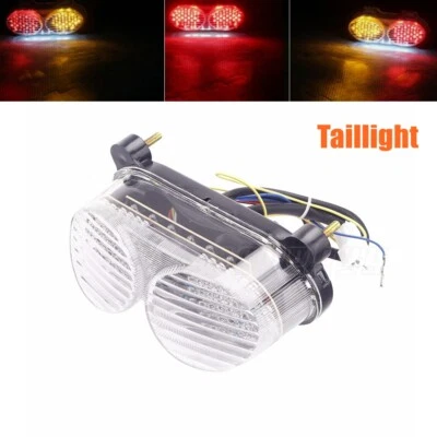 Luz trasera transparente Lenes lámpara de señal de giro LED para Kawasaki ZR7S ZX6R ZX-9R ZZR600 Foto 1 de 4