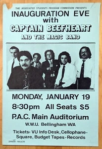 Póster - Concierto Capitán Beefheart 19 de enero de 1981 UEM Bellingham WA - Imagen 1 de 2