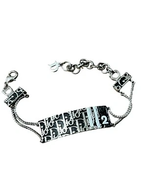 Pulsera monograma negra Christian Dior de John Galliano de colección Foto 1 de 4