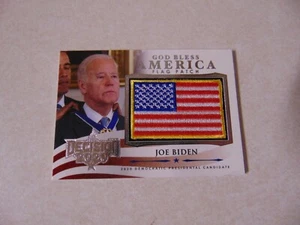 DECISION 2020 TRADING CARD POLITICAL GOD BLESS AMERICA FLAG PATCH JOE BIDEN GBA - Picture 1 of 4