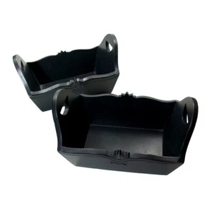 Bandeja organizadora pequeña de madera con asa lateral para decoración (paquete de 2) - Imagen 1 de 6