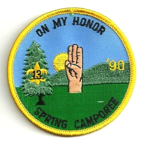 04 BSA On My Honor 1990 Spring Camporee Patch - Picture 1 of 1